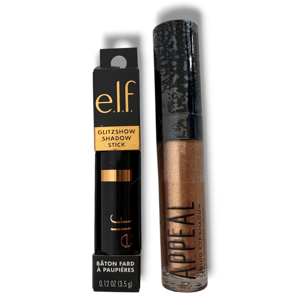 elf Eyeshadow Bundle Appeal Glitzshow Royal Foil Liquid Rose Gold Lot‎ New